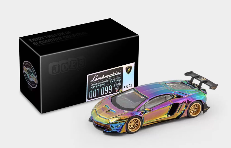 MINI GT 1/64 Joes Work Lamborghini Aventador SVJ Laser Iridescent LE99