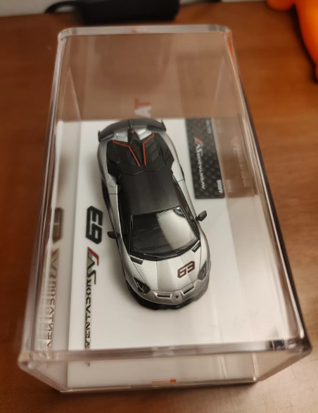 Tardis 1/64 Lamborghini Aventador SVJ63 Matte Silver Resin