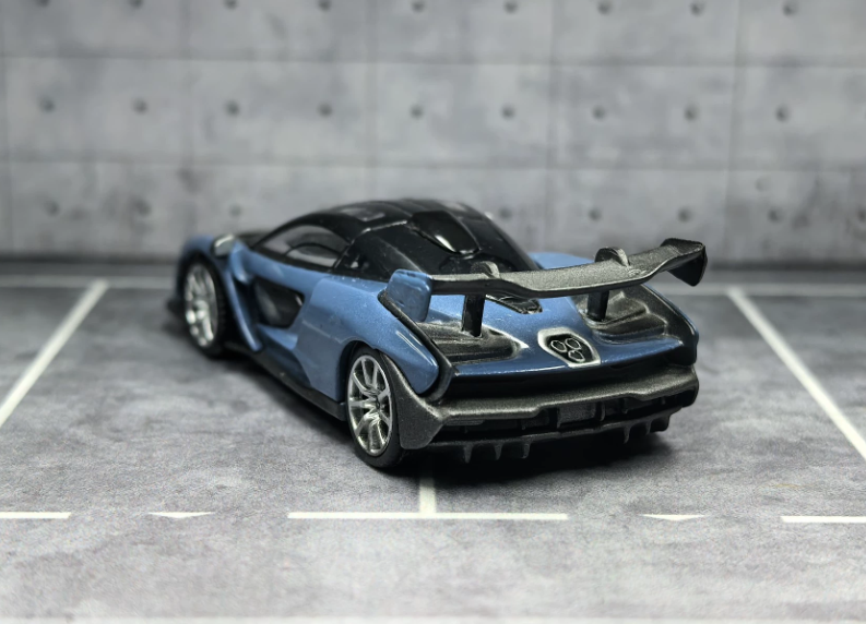 MINI GT #13 McLaren Senna Blue/Grey Metallic Boxed 1/64