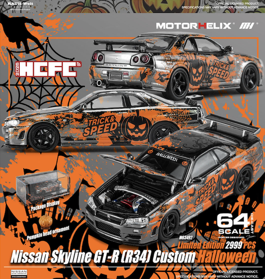 Hangzhou Hobby Expo Motor Helix Nissan Skyline GT-R R34 Halloween